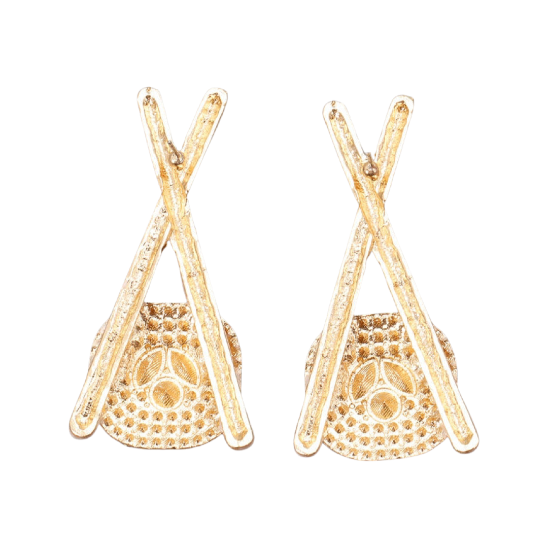 Crystal Chopsticks & Sushi Earrings