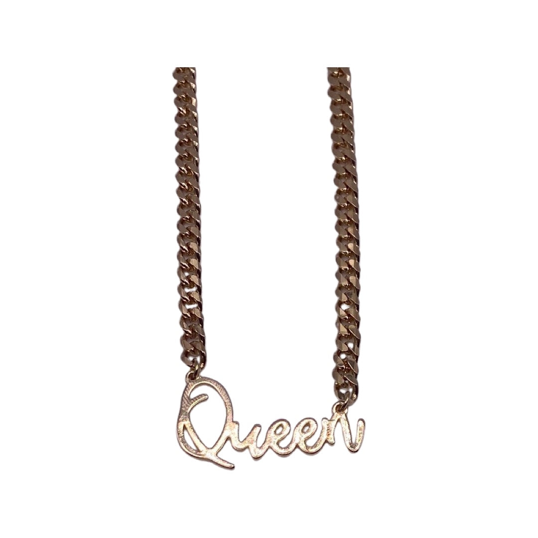Queen Cuban Chain Gold Dipped Choker Necklace
