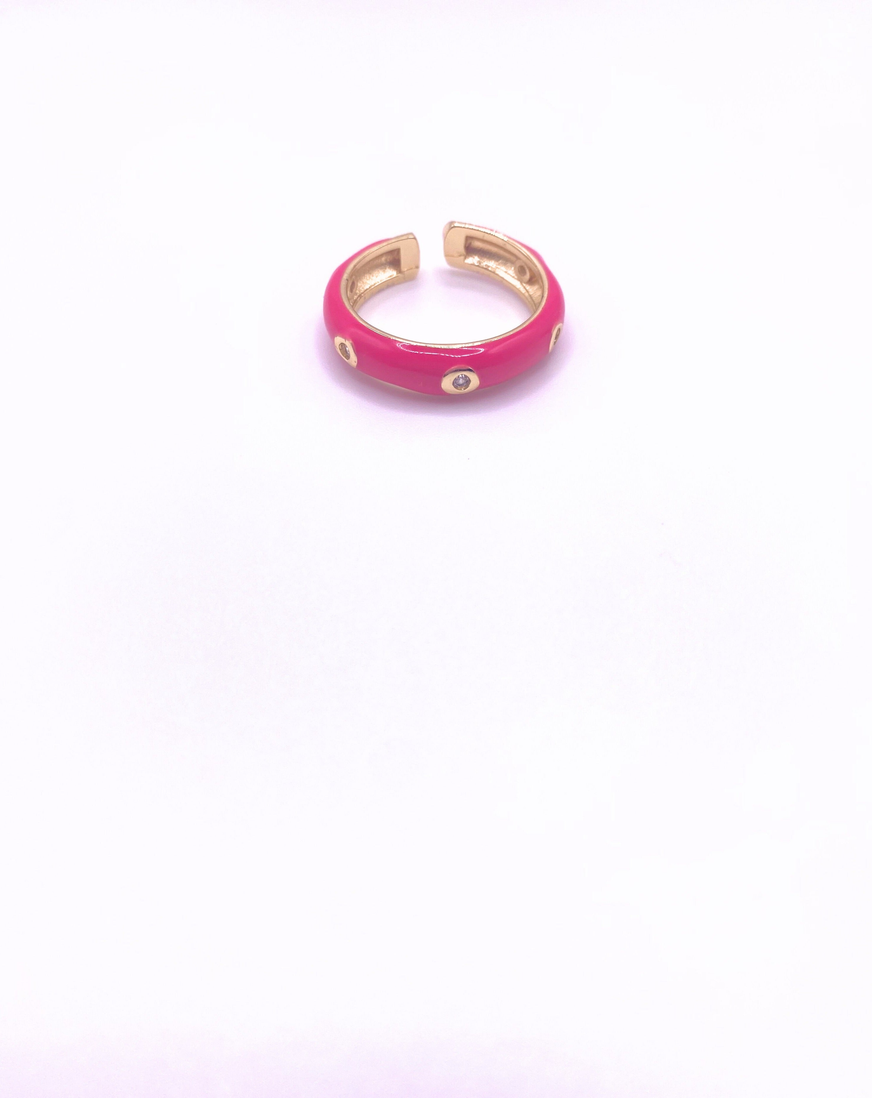 Pink Luxe Gold Dipped Adjustable Ring