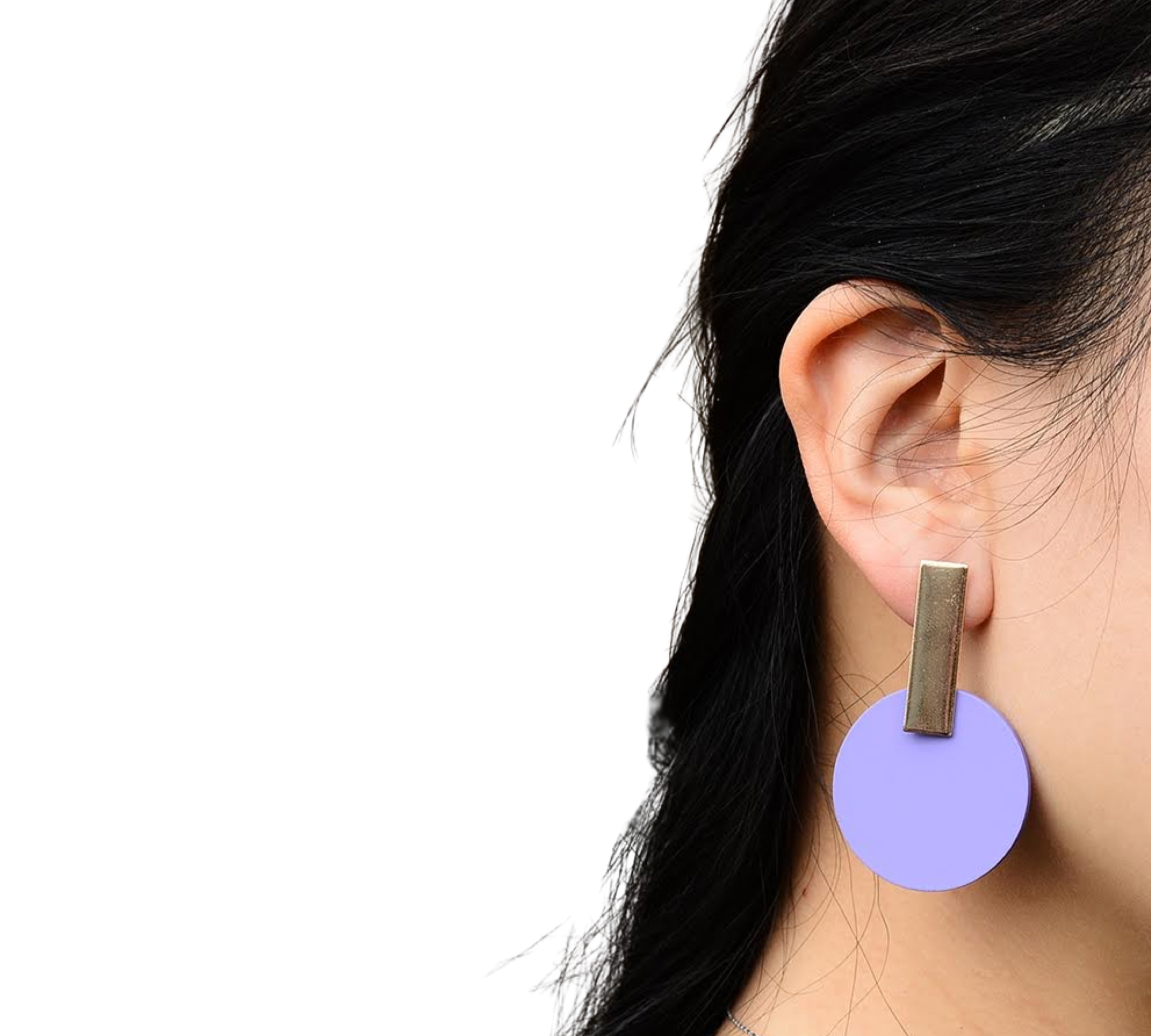 Round Mod Color Drop Earrings